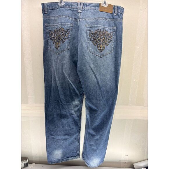 Vintage Y2K Brooklyn Express Jeans 42x31 Baggy Wide Leg Grunge Skater JNCO Style - Picture 3 of 7